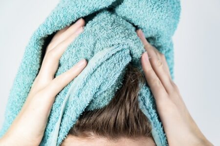 髪が傷まないタオルドライ☆